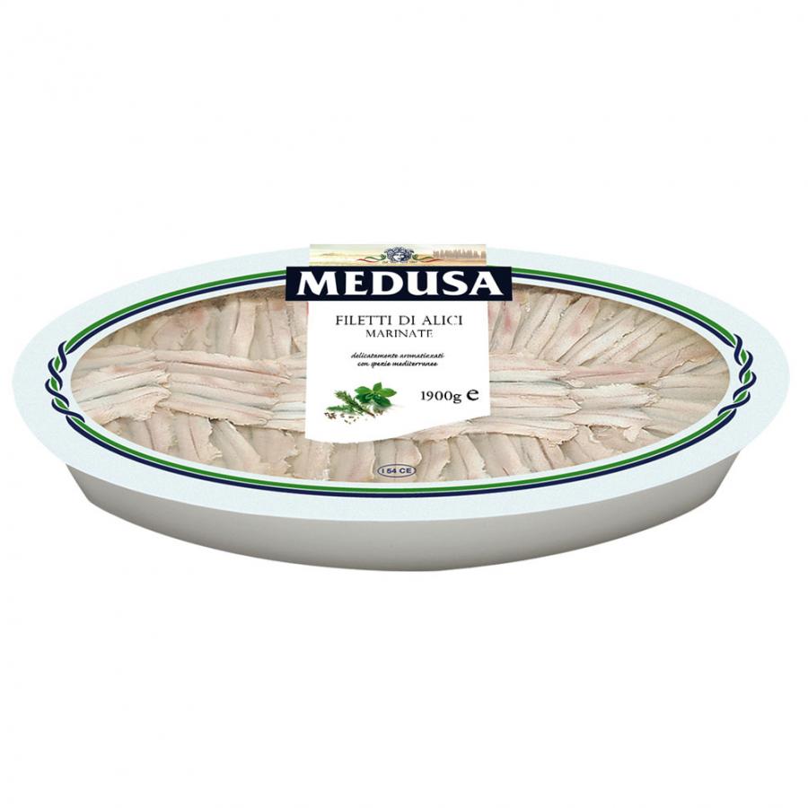 Medusa: Filetti di alici marinate