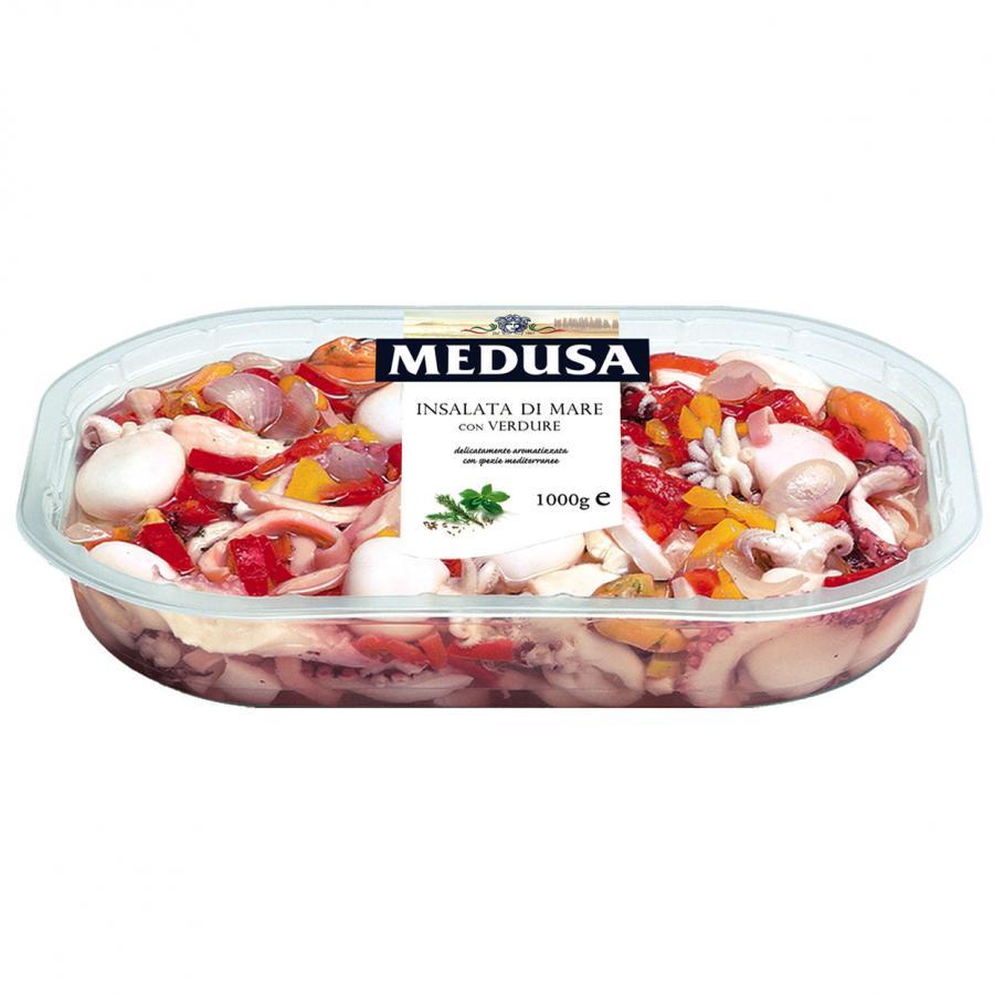 Medusa: Salat aus Meeresfrüchten mit Gemüse - Fantasia