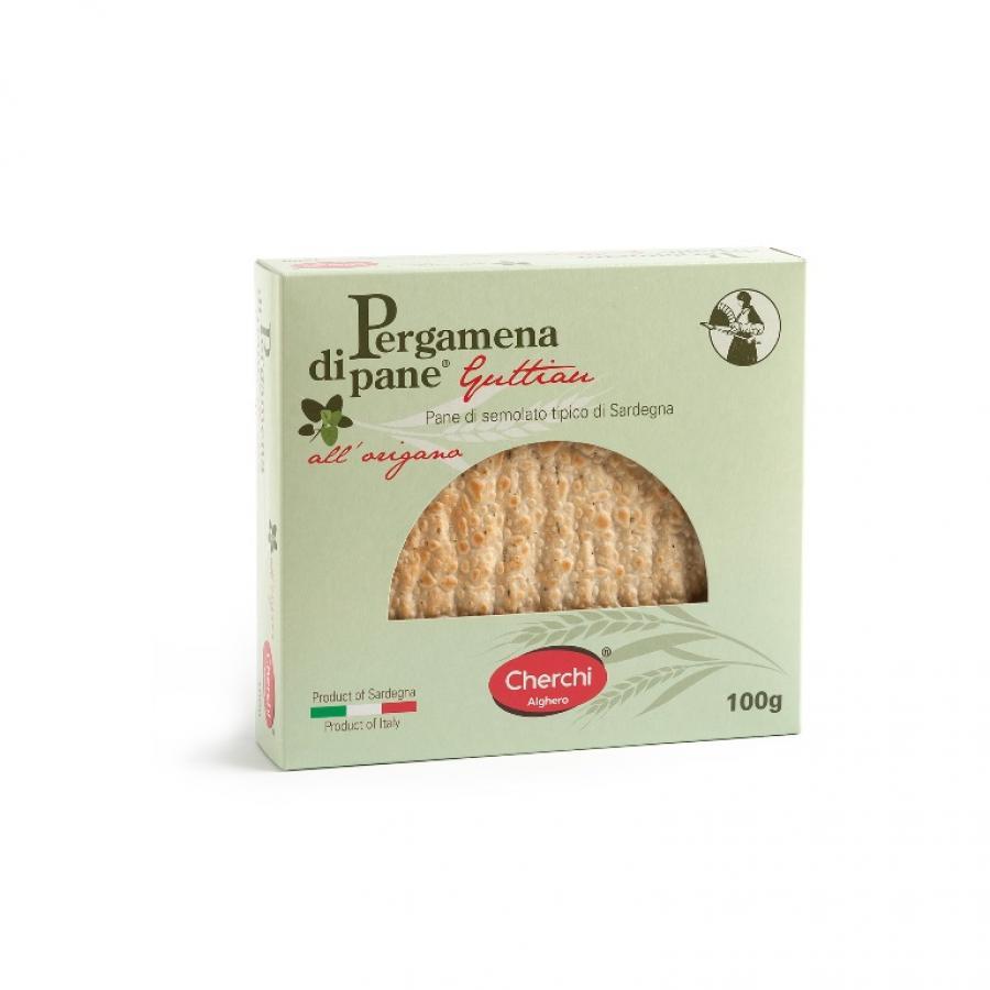 Cherchi: Pergamena di Pane Guttiau with oregano