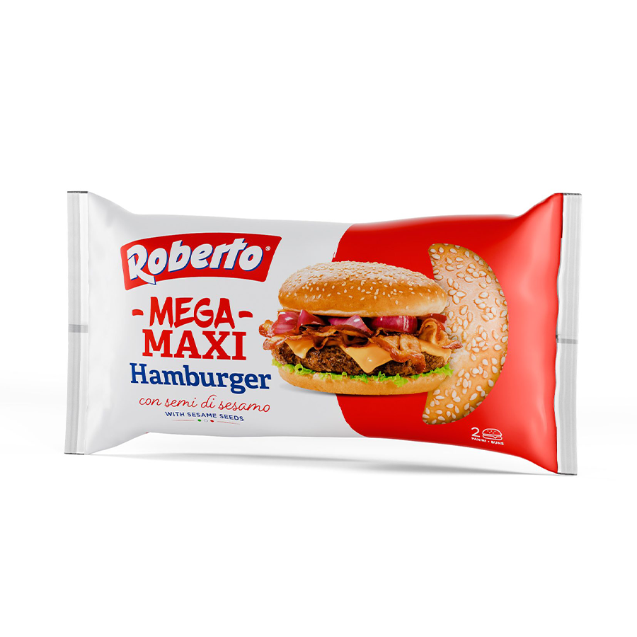 Roberto: Mega Maxi Hamburger with sesame 250g