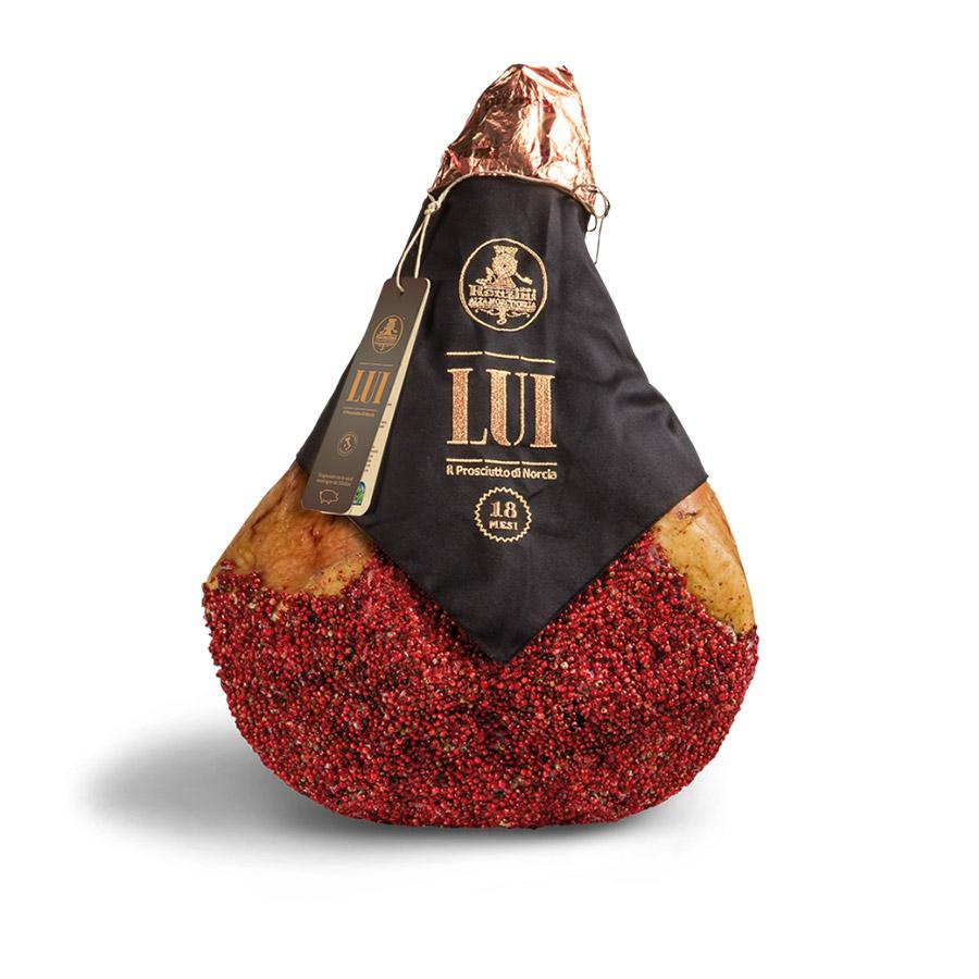 Renzini: Prosciutto di Norcia PGI - 'Lui' Fazzoletto Nero (Black Handkerchief)