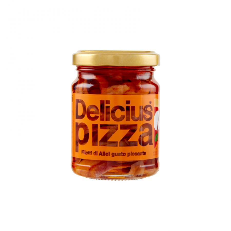 Delicius: Filetti di Alici gusto piccante 145 g