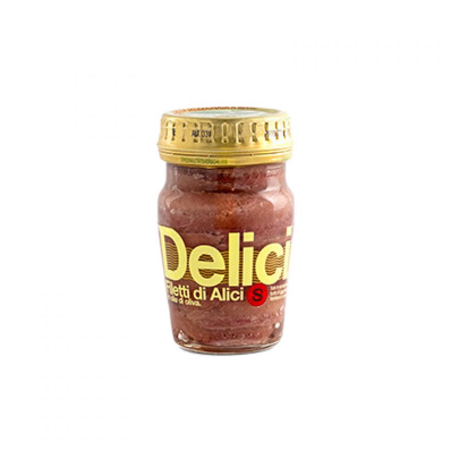 Delicius: Filetti di alici 80 g - vasetto vetro