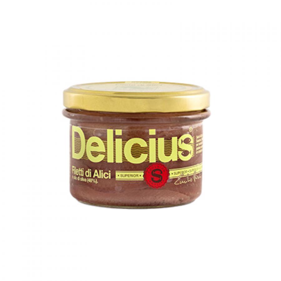 Delicius: Filetti di alici 230 g - vaso vetro